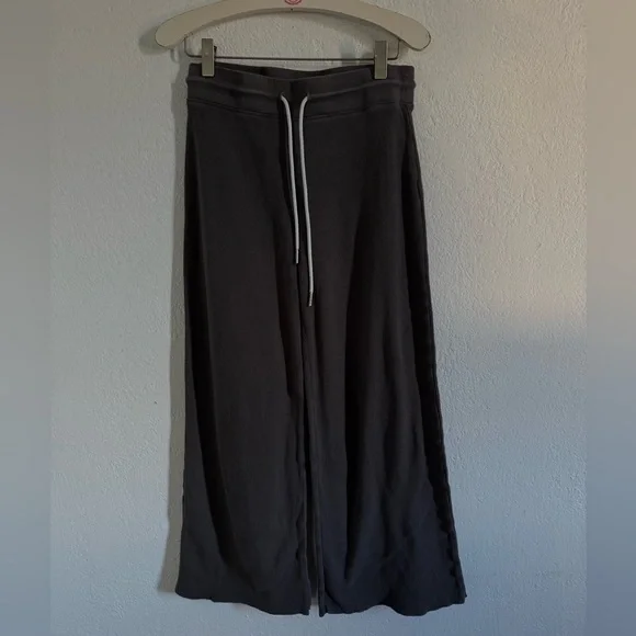 MATE The Label Organic Cotton Thermal Wide Leg Pants Charcoal Size XS - Picture 4 of 13